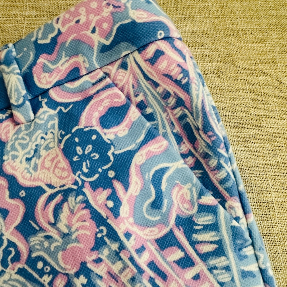 Lilly Pulitzer Callahan Knit Blue and Pink Colorful Shorts - Picture 5 of 8